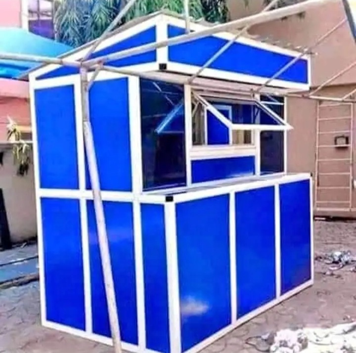 Blue themed POS outlet interior setup by ServoraPrise in Nigeria
